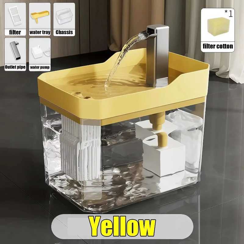 Cat Water Fountain Auto Filter USB Pet Drinking Dispenser Water Circulation Quiet Automatic Fountain for Cats and Small Pet H260313