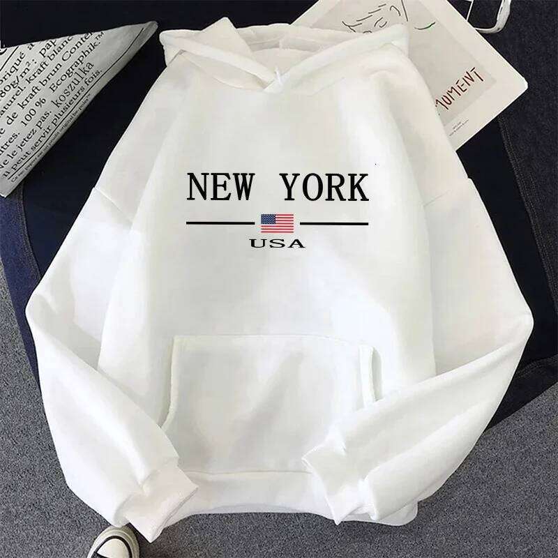2025 New Trend Women's Hoodie American Fashion Street Style Sweatshirt Girls Home Outdoor Casual Sport Loose Pullover All Season Z260315