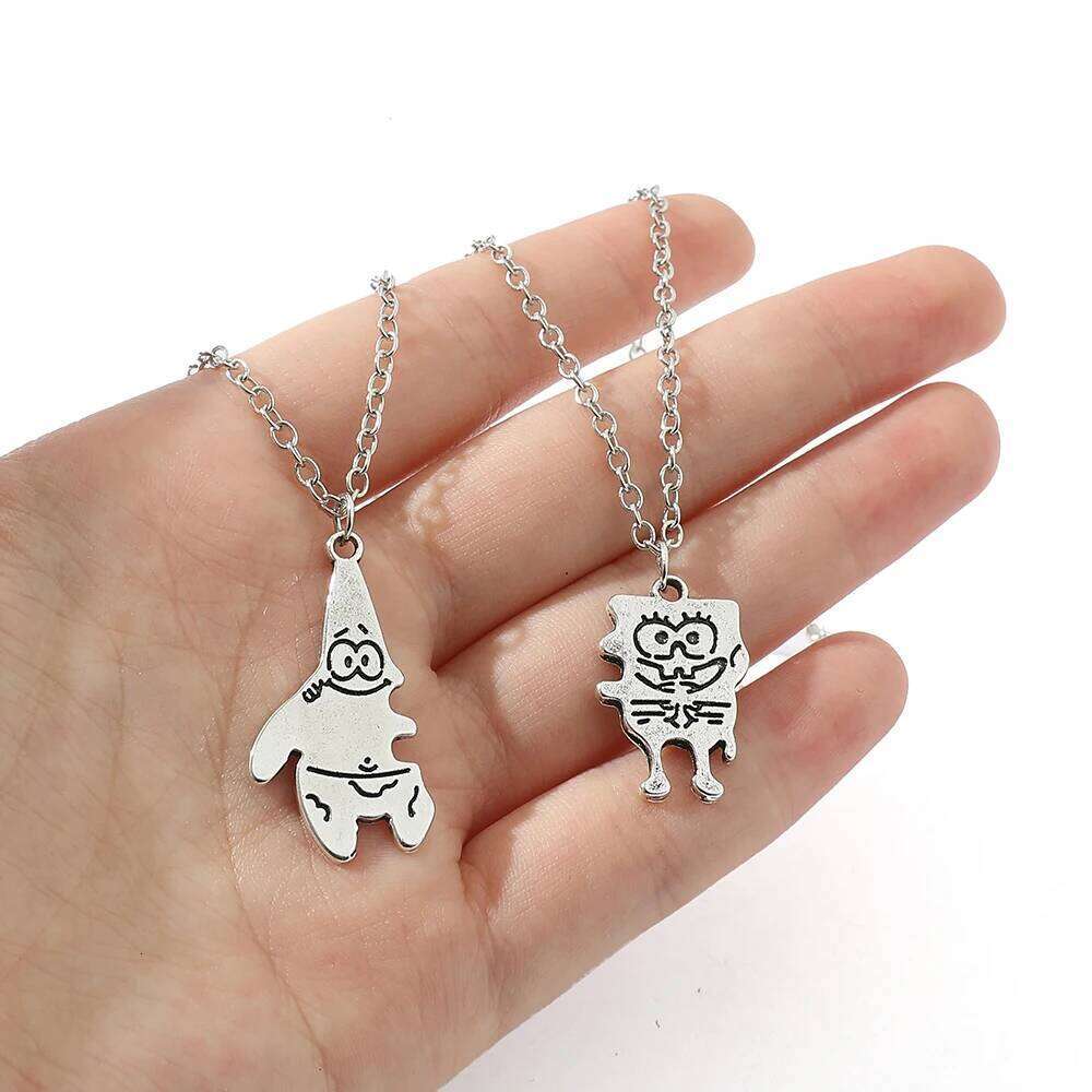 SpongeBob Patrick Star Necklace Boy Girl Couple Accessories Ins Cartoon Friendship Gift Decorations Jewelry H260312