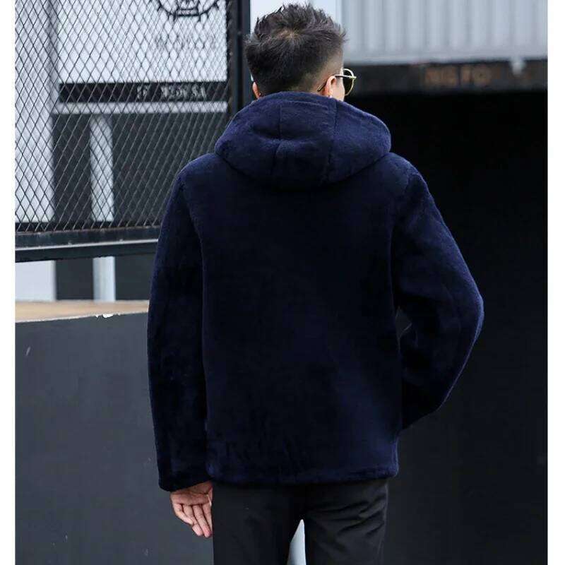 Luxury Brand Jackets Zipper Hooded Winter Men's Clothing Long Sleeve Faux Fur Coat Warm Casual Loose Outerwear JJ996 Z260313