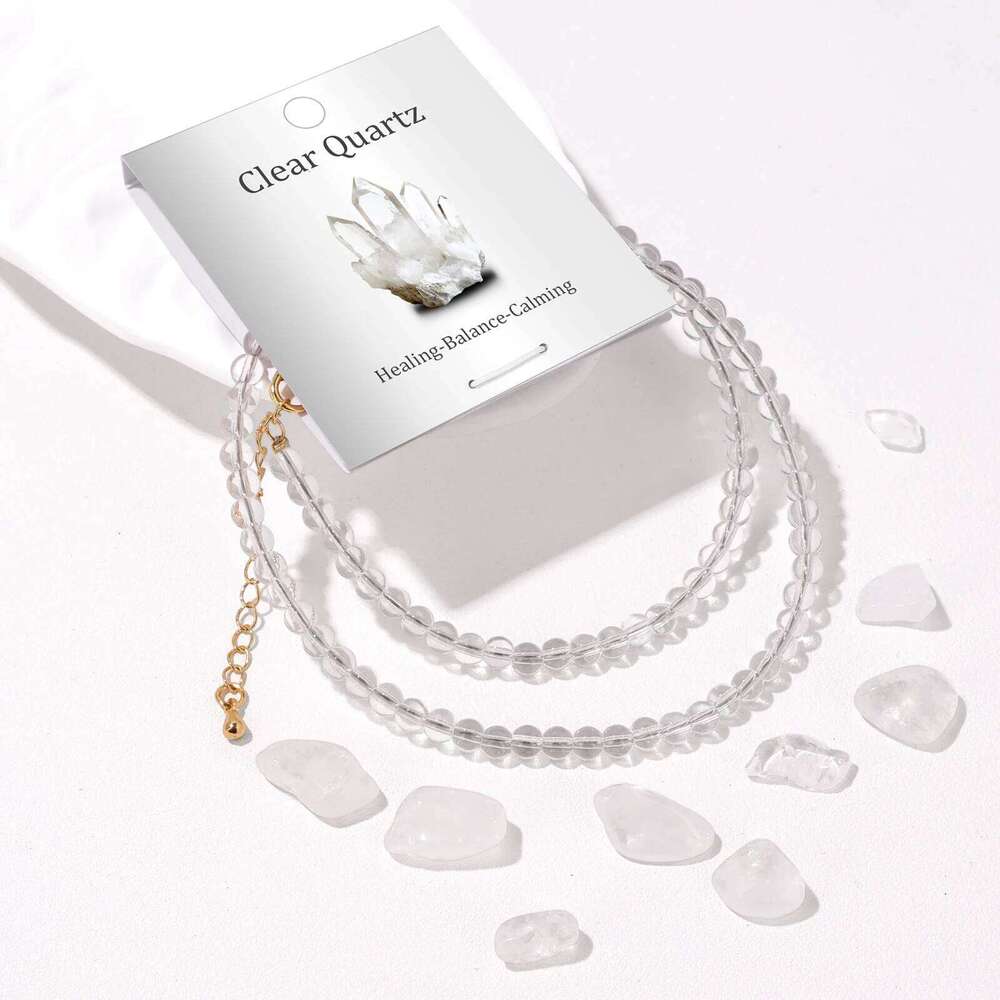 Bohemian Carnelian 4mm Round Beads Necklaces for Women Men Rose Quartzs Tiger Eye Amethysts Choker Friendship Jewelry H260312