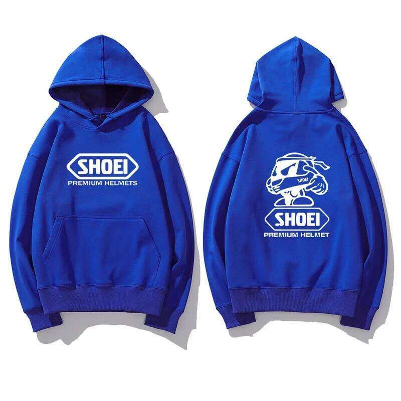 Hooded helmet print motorcycle culture autumn and winter hooded sweatshirt high-quality men's clothing Z260314