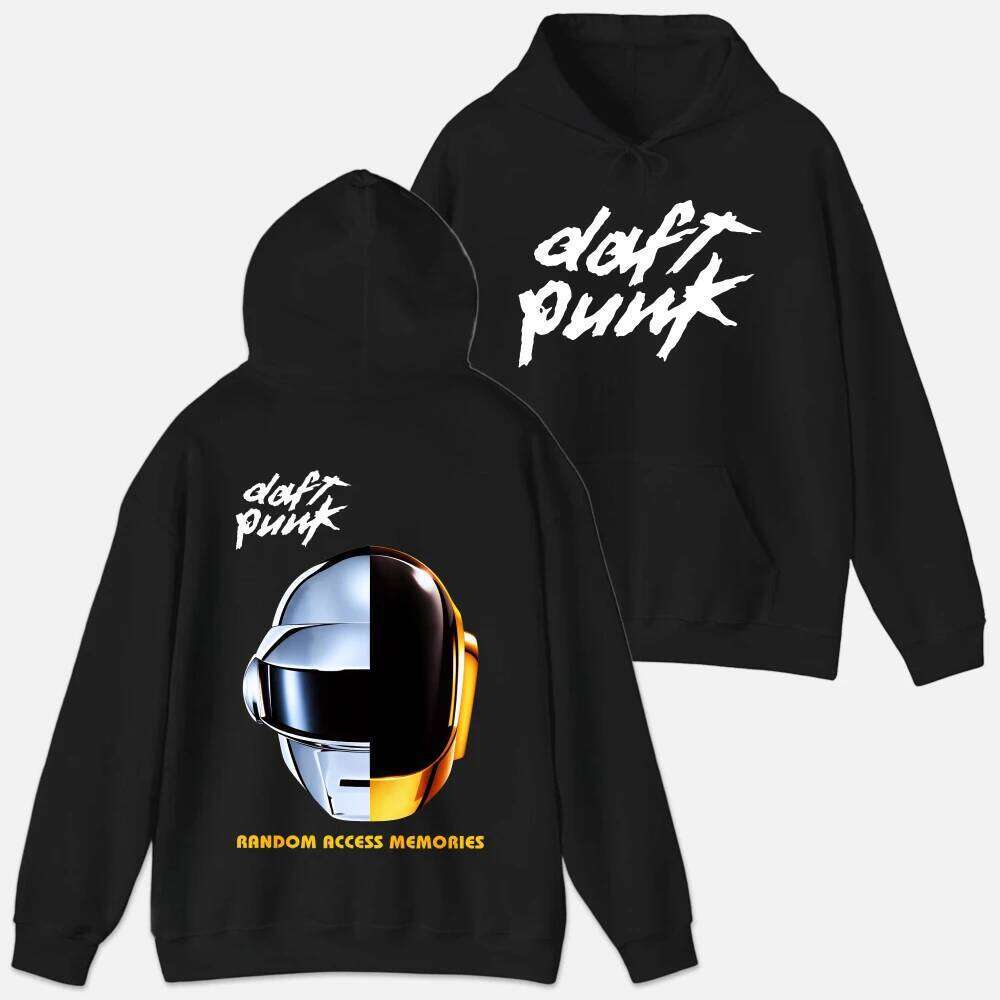 D-Daft Punk Men Long Sleeve Graphic Sweatshirt Quality Clothing Autumn Streetwear Custom Hoodie Funny Clothes Unisex Tops Plain Z260314