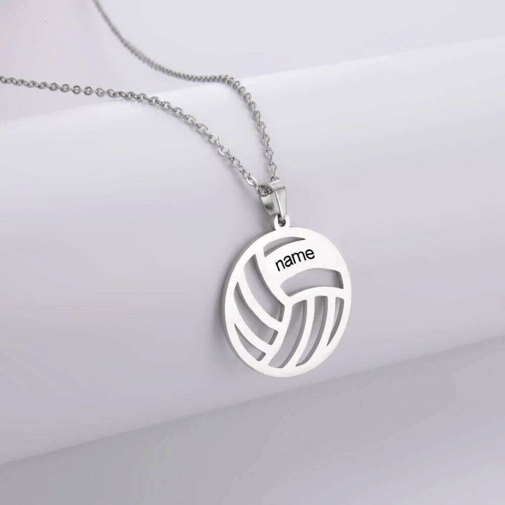 Sipuris Custom Women Stainless Steel Personalized Name Volleyball Necklace For Men Jewelry Christmas Gifts H260312