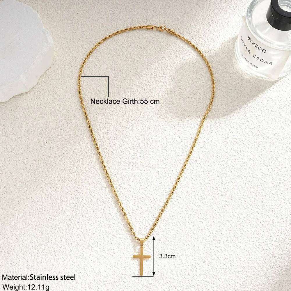 ASONSTEEL Stainless Steel Cross Pendant Necklace For Women Men Charm Minimalist Jewelry Male Necklaces Chokers Gifts Waterproof H260312