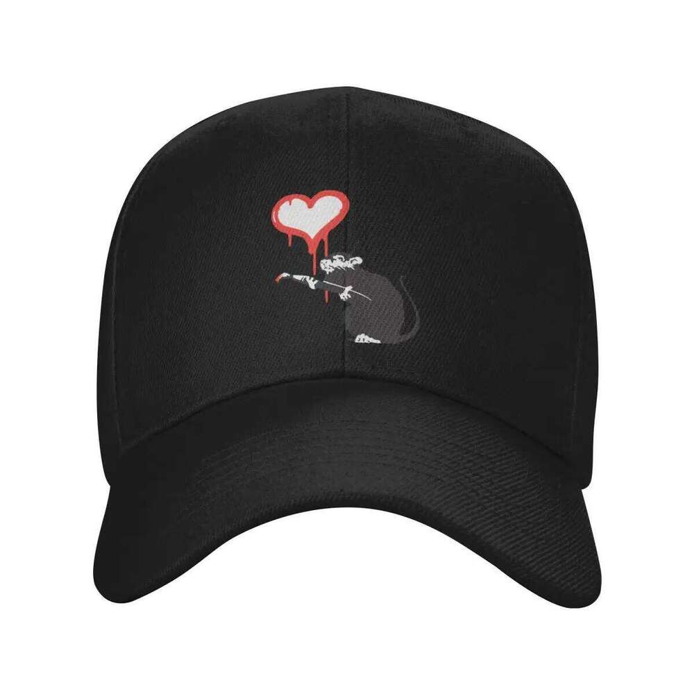 Hearts rat remote mind control Graffiti Street art with Banksy signature tag HD Baseball Cap Z260313
