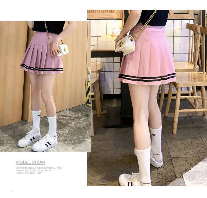 Kawaii Harajuku Skirts Preppy School Uniform High Waist Pleated Women Girls Lolita A-line Sailor Skirt Z260314