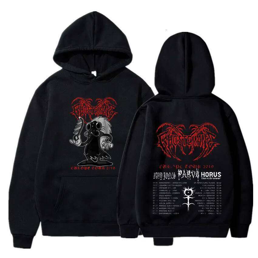 Ghostemane Double Sided Print Hoodie Men's Fashion Hip Hop Metal Rock Hoodies Gothic Oversized Sweatshirt Tracksuit Streetwear Z260314