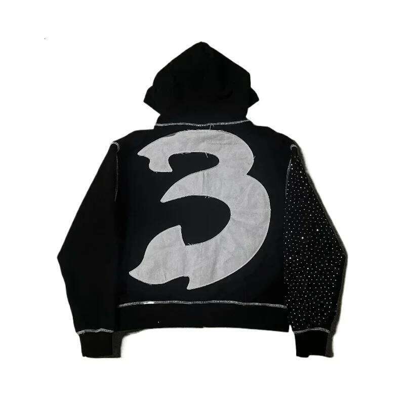 Y2k Streetwear Retro Embroidery Personalized Diamond Oversized Hoodie Men Women Harajuku Gothic Casual Sweatshirt Z260314