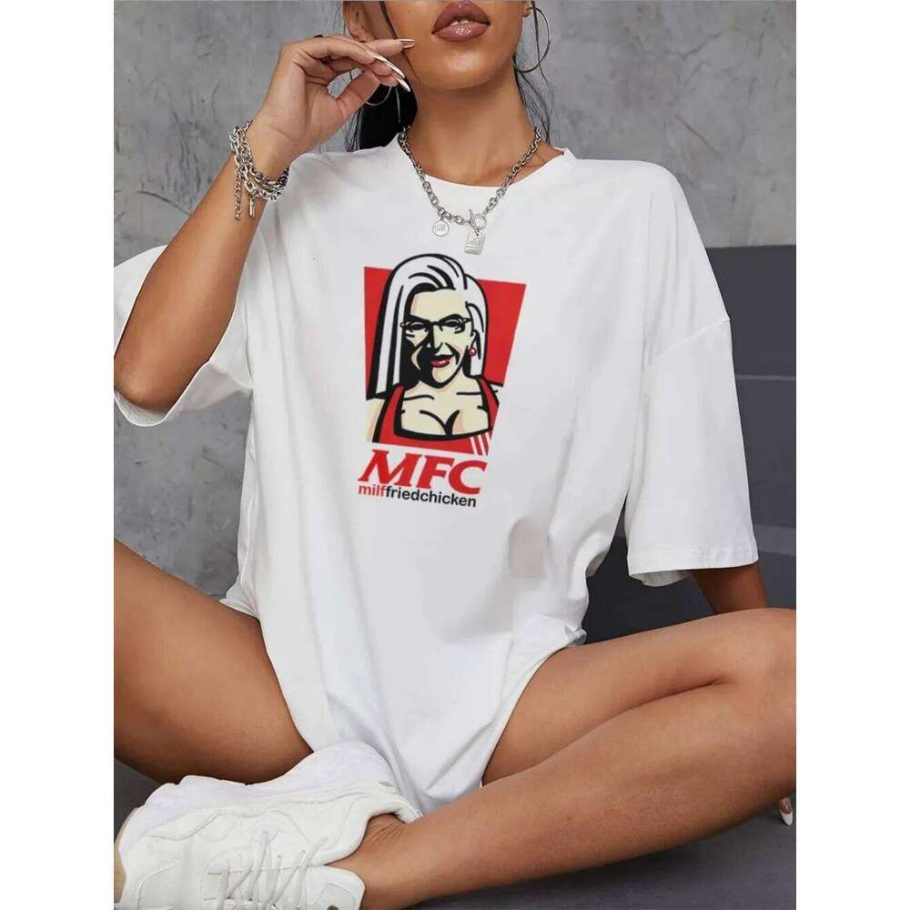 Spoof Brand Tshirt For Womens Summer Cotton T-Shirts Street Loose O-Neck Tops Soft Comfortable Short Sleeve Tees Woman Clothes Z260314