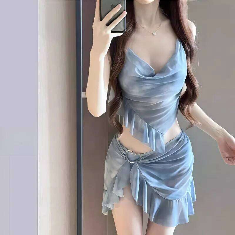 Bikini Swimsuit, Women's Three Piece Set, High-end Split, Flesh Covering, Conservative Beach Vacation, Hot Spring Swimsuit 26H0313