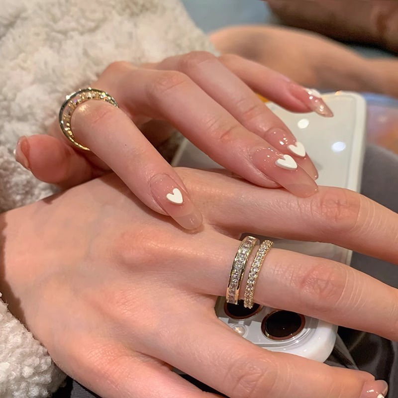 Double Layer Exquisite Ins Trend Index Finger for Women Light Luxury Niche Design Fashionable Personality Simple Open Ring
