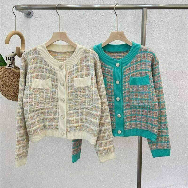 Korean Vintage Sweater Cardigan Women Crop Tops Knitwear Autumn Winter Long Sleeve Single-breasted Stylish Chic Ladies Jumpers Z260313