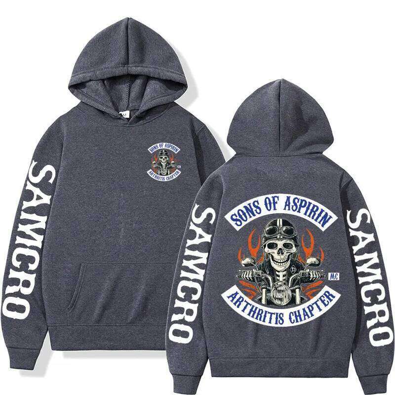 Motorcycle SoA Sons of Aspirin - Funny Biker Hoodie Men's Fashion Casual Fleece Sweatshirt Unisex Harajuku Hip Hop Y2k Hoodies Z260314