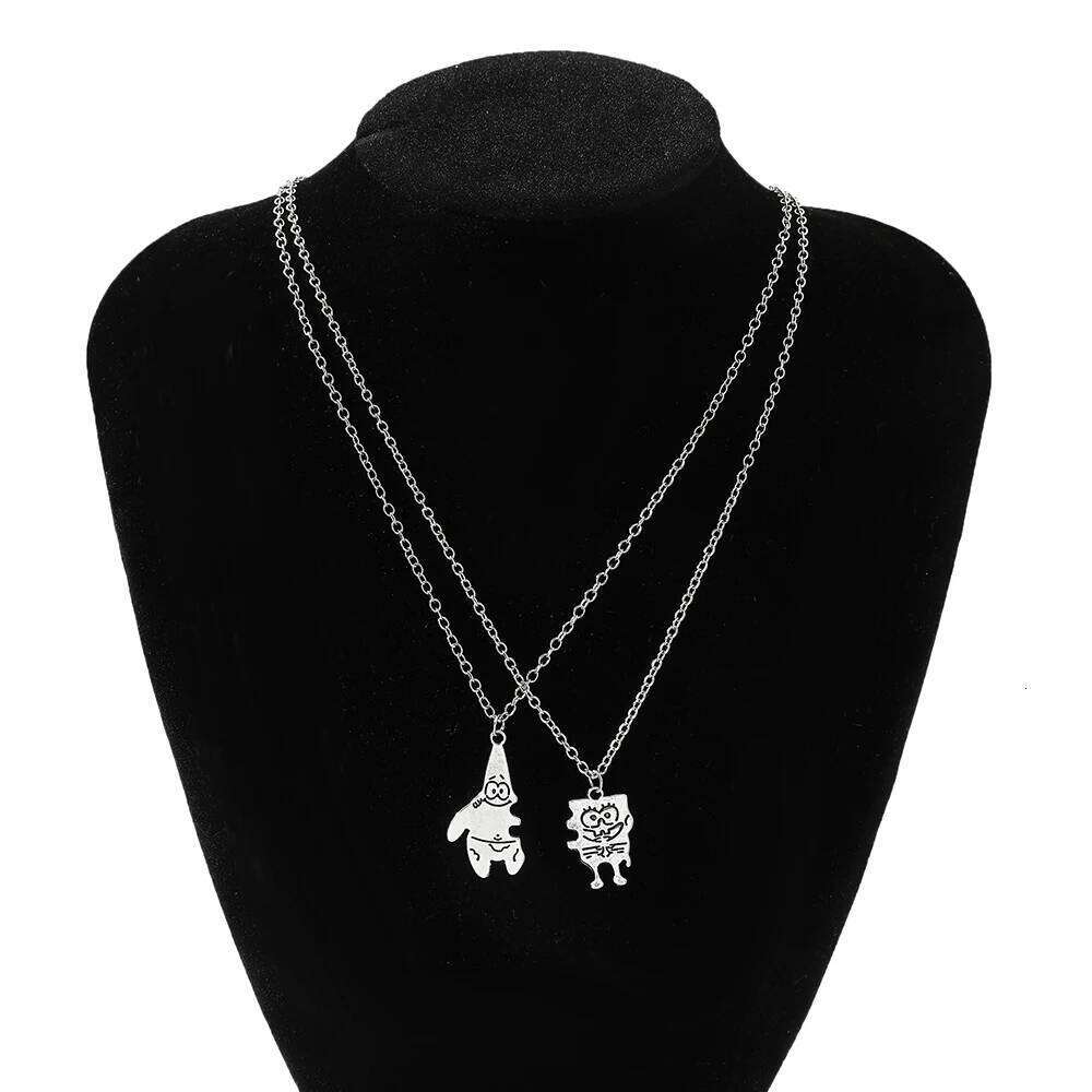 SpongeBob Patrick Star Necklace Boy Girl Couple Accessories Ins Cartoon Friendship Gift Decorations Jewelry H260312