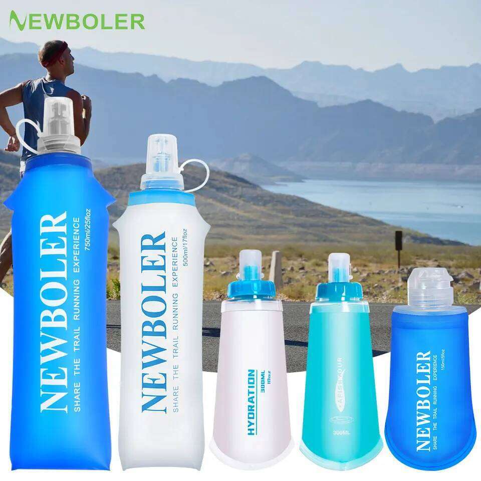150/250/300/500/750ml Outdoor Collapsible Silicone Bite Size Running Camping Hiking Travel Convenient Water Z260313