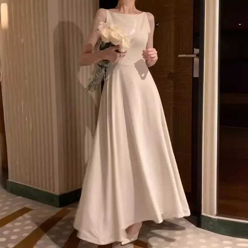 French Style Women Spaghetti Strap Midi Dresses Summer Elegant Party Female Clothes 2025 Y2k Korean Chic Sweet Dress T260316