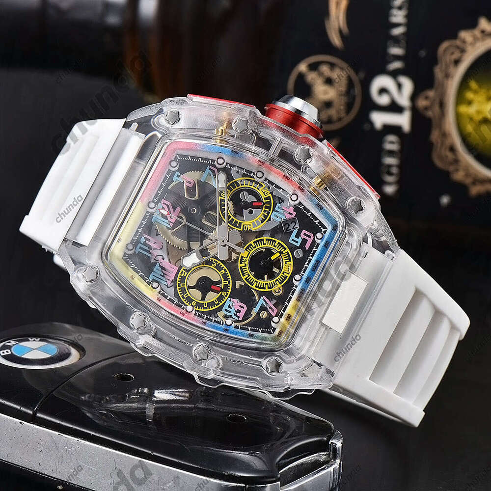 Mens Richerd Miller Watch Rubber Strap High Quality Richaly Rd Millies Luxury Designer Watch Man Watch Woman Chronograph Superclone Quartz Vintage Watch 1c0