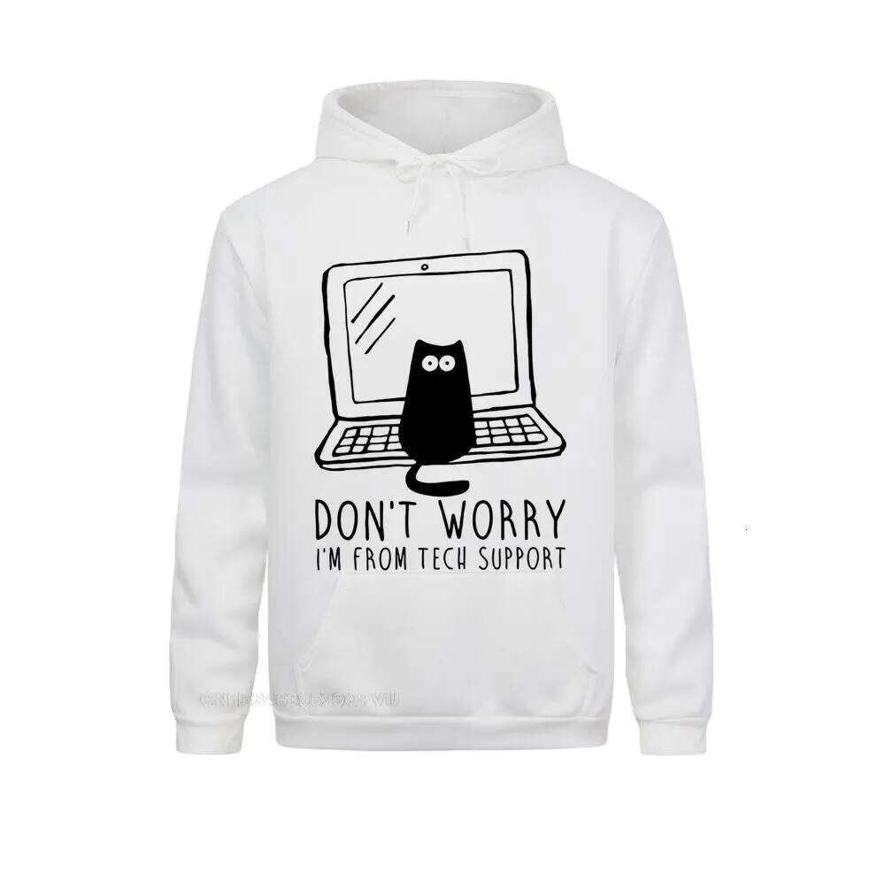 Men's I'm From Tech Support Sweater Cats Geek Programming Engineering Software Engineer Cotton Funny Oversized Hoodie Z260314