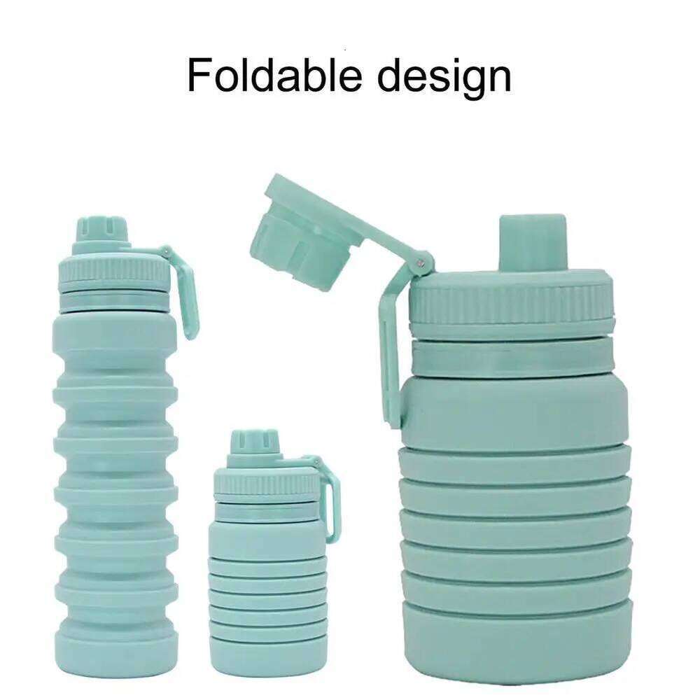 750ML Durable Silicone Lightweight Water BPA Free Sports Folding Bottle for Outdoor Z260314
