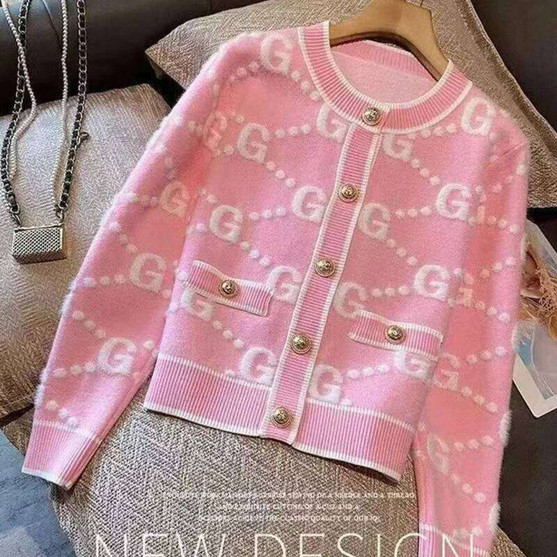 Autumn Winter New Elegant Jacquard Soft Wool Knitted Cardigan Women Fashion Loose O-neck Thick Warm Sweaters Female Vintage Tops Z260314