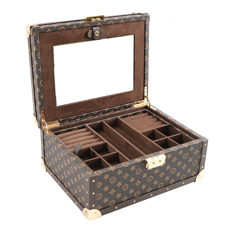 Capacity Large High-Fashion Handheld Cosmetic Bag PVC Waterproof Portable Vintage & Toiletry Organizer