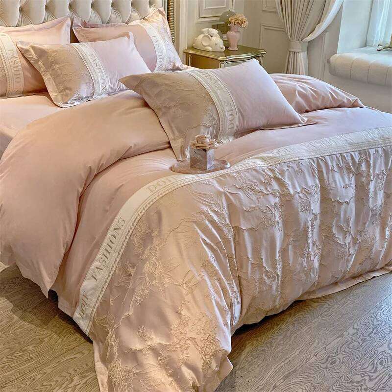 Light 60 skin-friendly cotton four-piece set, high-end quilt cover, bed sheet, mattress, bedding H260312 - view 7