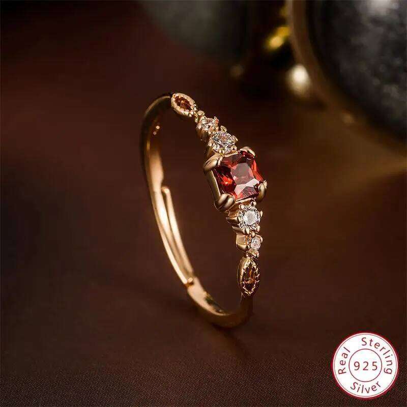 S925 sterling silver 18k Gold Plating cute elegant Inlaid zircon ladies ring light luxury daily wear party banquet Fine Jewelry H260312