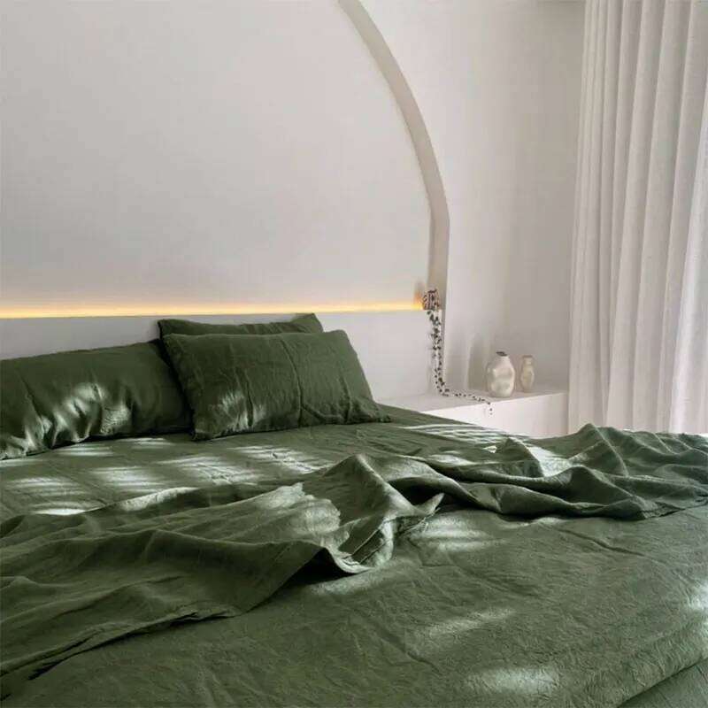 100% Pure Linen Bedding Set, 200x200 Double King Queen Size Duvet 2 People 220x240, Nordic Bed Cover, 150 Quilt Cover 135 H260312 - view 4