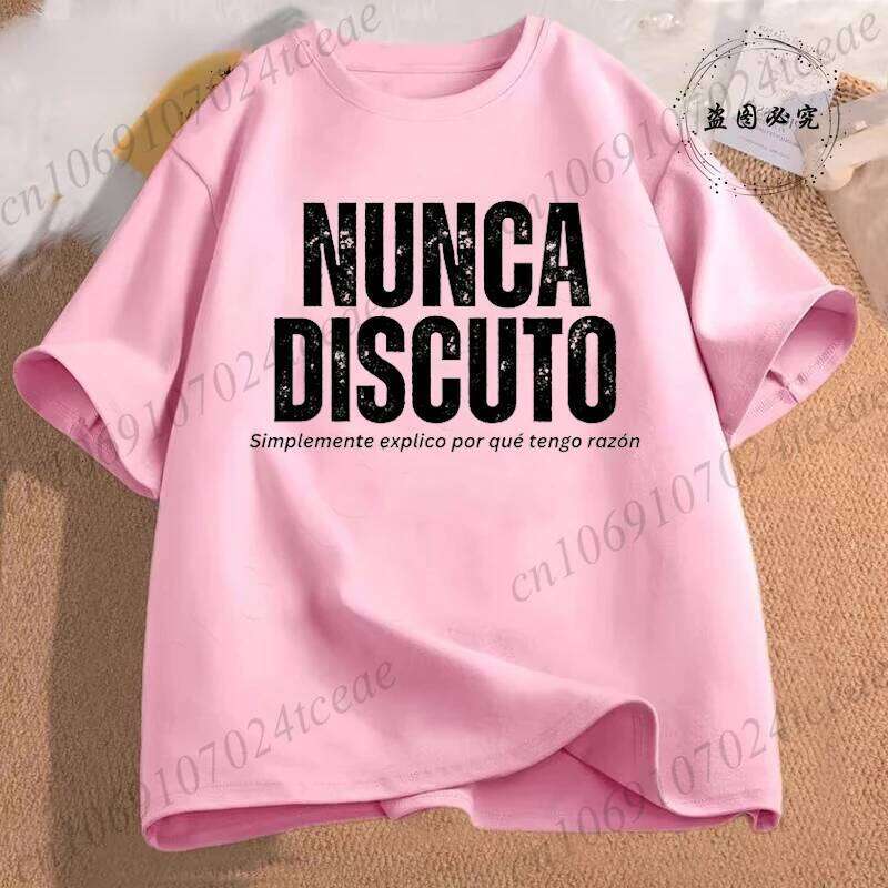 T Shirt for Women Men Fun Phrase Spanish Humor Tops Soft Unisex O-neck T-shirts Never Argue Eexplain Why I Am Right Clothes Z260314