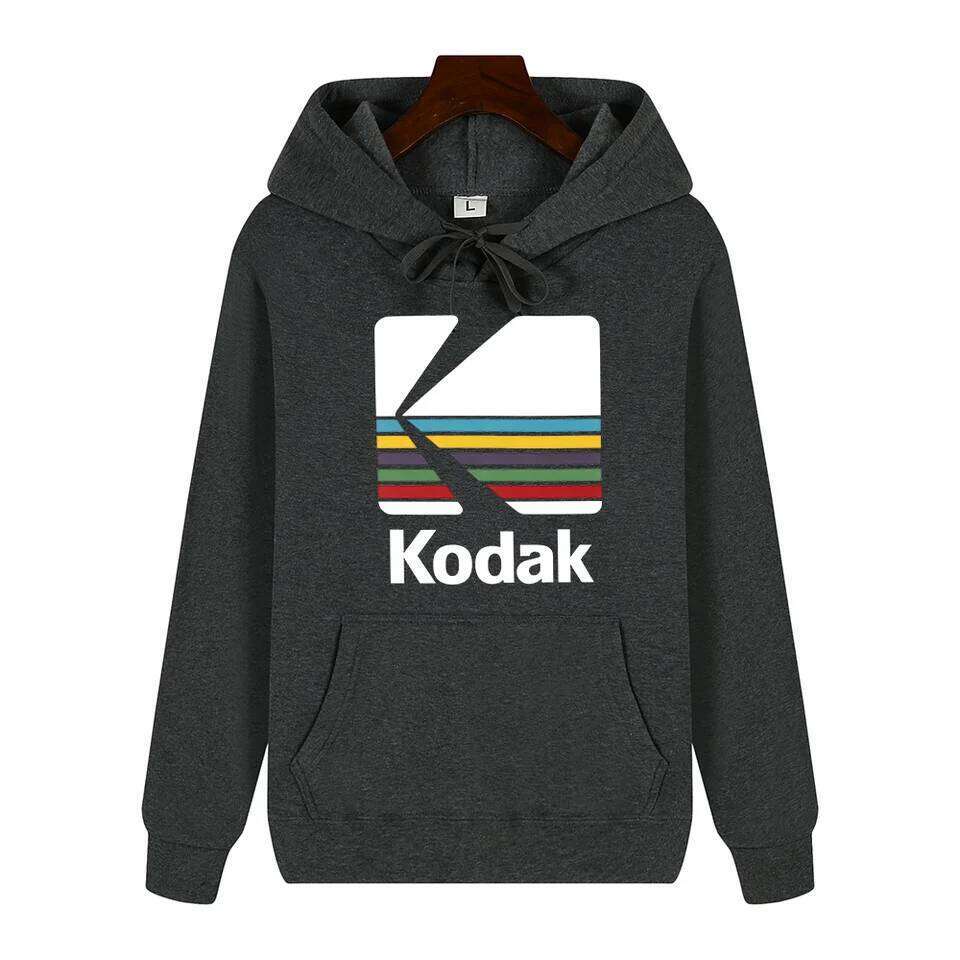 Kodak Brand Fashion Retro Y2K Print Autumn and Winter Men Sports Hoodie Outdoor Casual Comfortable Street Jacket Clothing Z260314