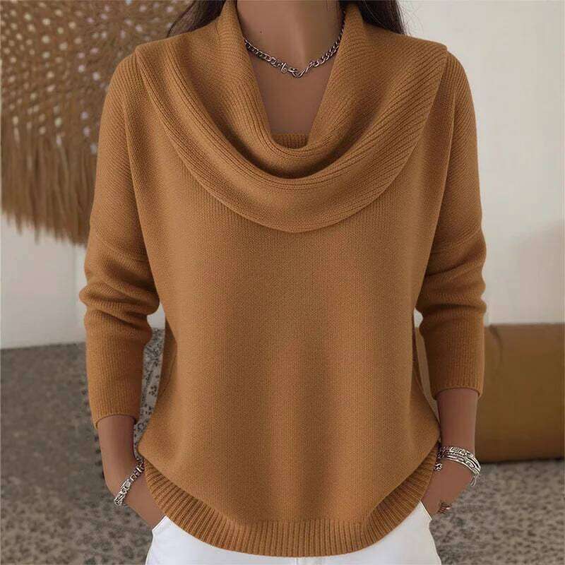 Pullovers Women Sweaters Knitted Solid Full Sleeve Jumpers Y2k Streetwear Elegant Splice Knit Work Casual Autumn Winter 2025 Z260313