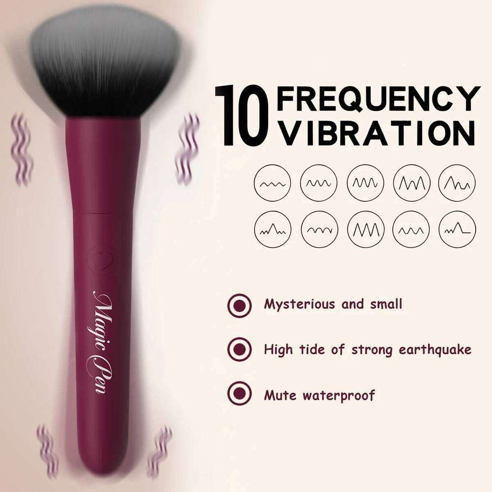 Makeup Brush G Spot Vibrator Sex Toys Powerful Vibrating Vagina Nipple Orgasm Stimulator USB Wireless Charging AV Stick Massager 26H0313