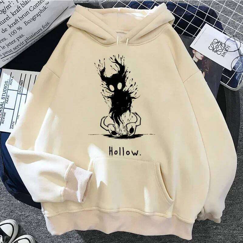 Hollow Knight Hoodies Men Korea Ulzzang Grunge Y2k Aesthetic Fmale Autumn and Winter Pullover Hoddies Graphic Streetwear 26Y0313