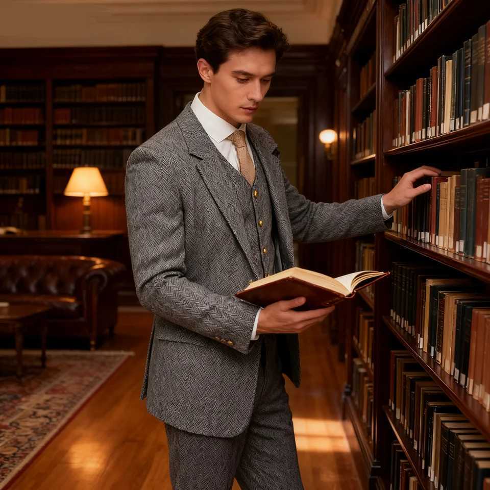 Mens 3-Piece Solid Wedding Tuxedo Slim Fit One-Button Jacket with Shawl Lapel And Vest Pants Set for Groomsmen Formal Dinner M260313