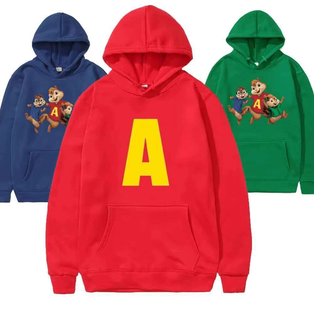 2025 Fashion Halloween Alvin The Chipmunks Trendy Men Women Hooded Sweatshirts Autumn Winter Daily Casual Loose Warm Sportswear Z260315