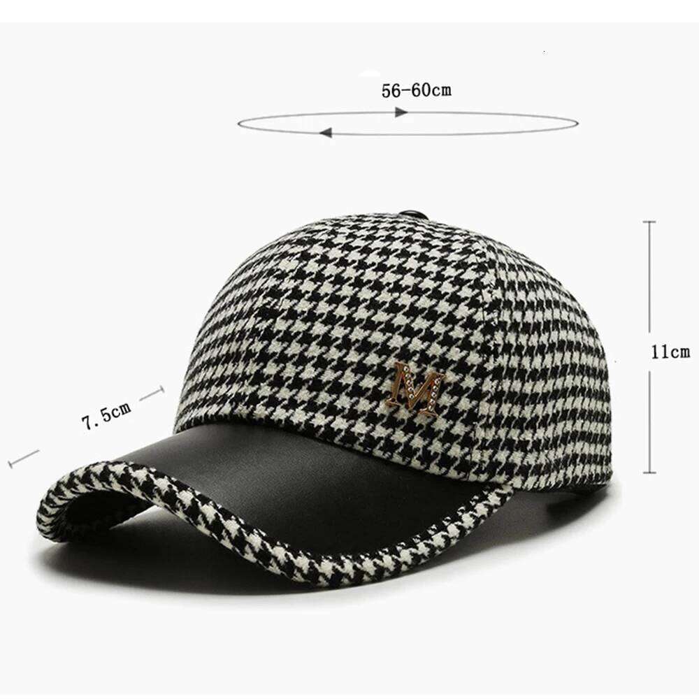 FS Brand Brown Plaid Winter Baseball Caps For Men British Houndstooth Trucker Cap Luxury Women Hat Casquette Femme 2026 Z260313