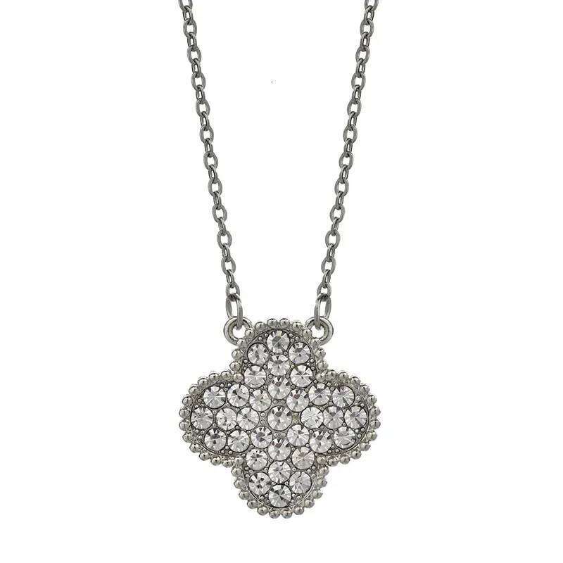Korean Japanese Simple Style Cr Full Diamond Necklace Colorfast Elegant Jewelry Accessory from Mainland China H260312