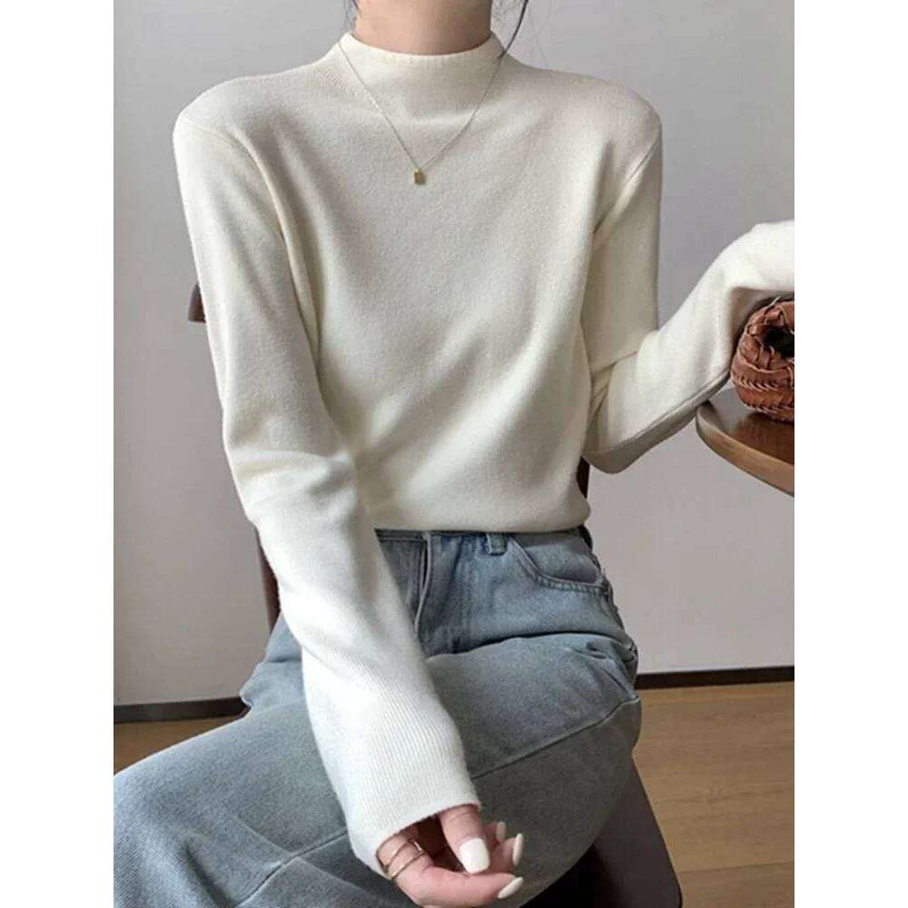 2025 Solid Sweater Women Turtleneck Knitted Pullovers Harajuku Korean Soft Warm Knitwear Autumn Winter Fashion Slim Jumpers Tops Z260313