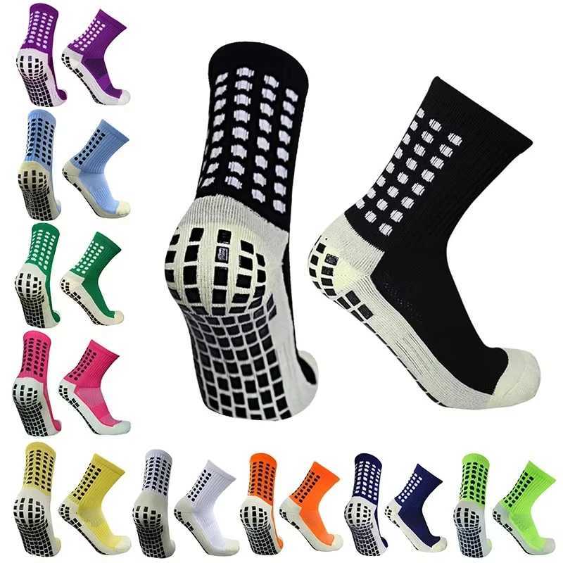 Anti-slip Football Socks Non-slip Soccer Basketball Tennis Outdoor Sport Socks Grip Cycling Riding Men Socks D260313