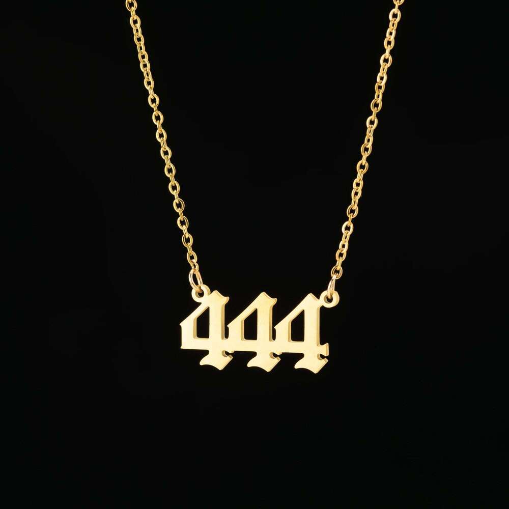 111 222 333 444 555 777 888 999 666 Devil Necklace Stainless Steel Unique Number Pendant Charms Golden Minimalist Jewelry BFF H260312