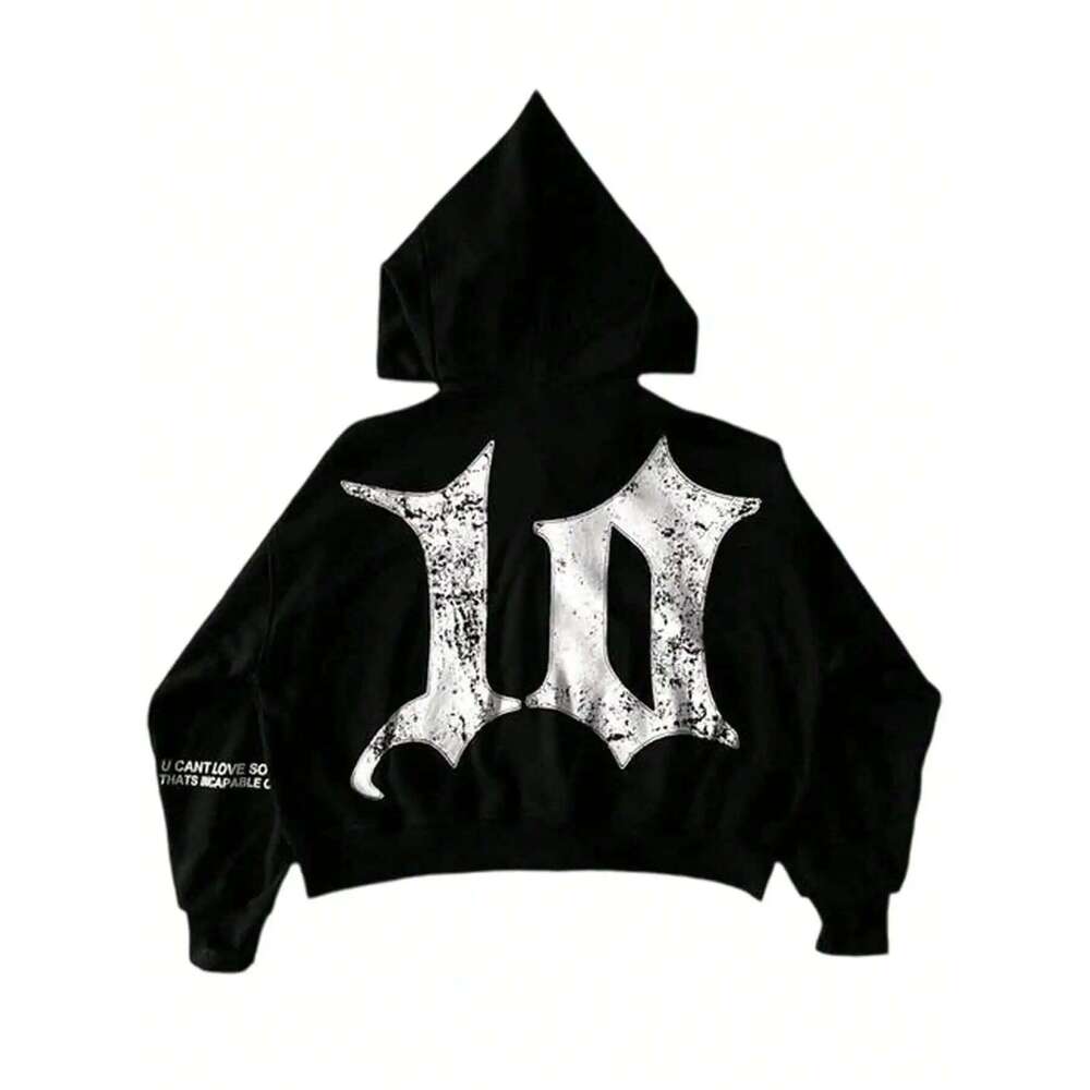 Men's Graphic Oversized Hoodies Y2k Zip Up Long Sleeve Hooded Sweatshirt Jacket Streetwear Z260315