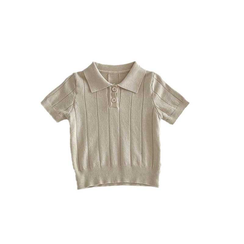 Women's Knits & Tees Spring/Summer Collection: Thin Knit Sweater, Summer Top Turn-down Collar Children's Pullover Children's Summer Top