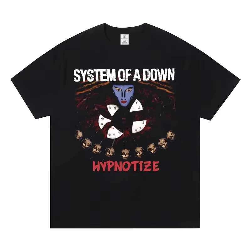 System of A Down Band Short Sleeve T-shirt World Rock Europe American Metal SOAD Fashion Casual Mens and Womens T-shirts Tops D260313