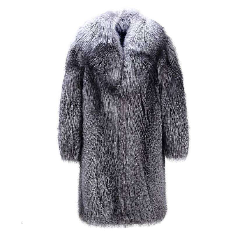 New specials imitation Fox hair long fur one body men's coat European and American large code jacket Z260313
