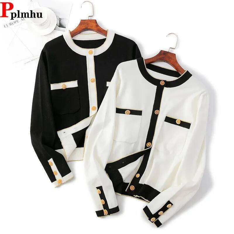 Women O-neck Knitted Sweater Cardigan Korean Fashion Long Sleeve Abrigos New Casual Single Breasted Knitwears Sueter Coats Tops Z260313