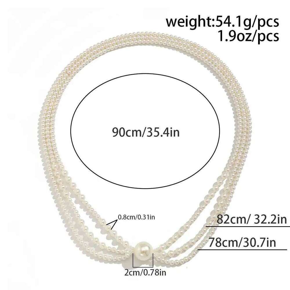 PuRui Baroque Multilayer Imitation Pearl Long Choker Necklace Creative Elegant Sweater Chain Neck Accessories Jewelry H260312