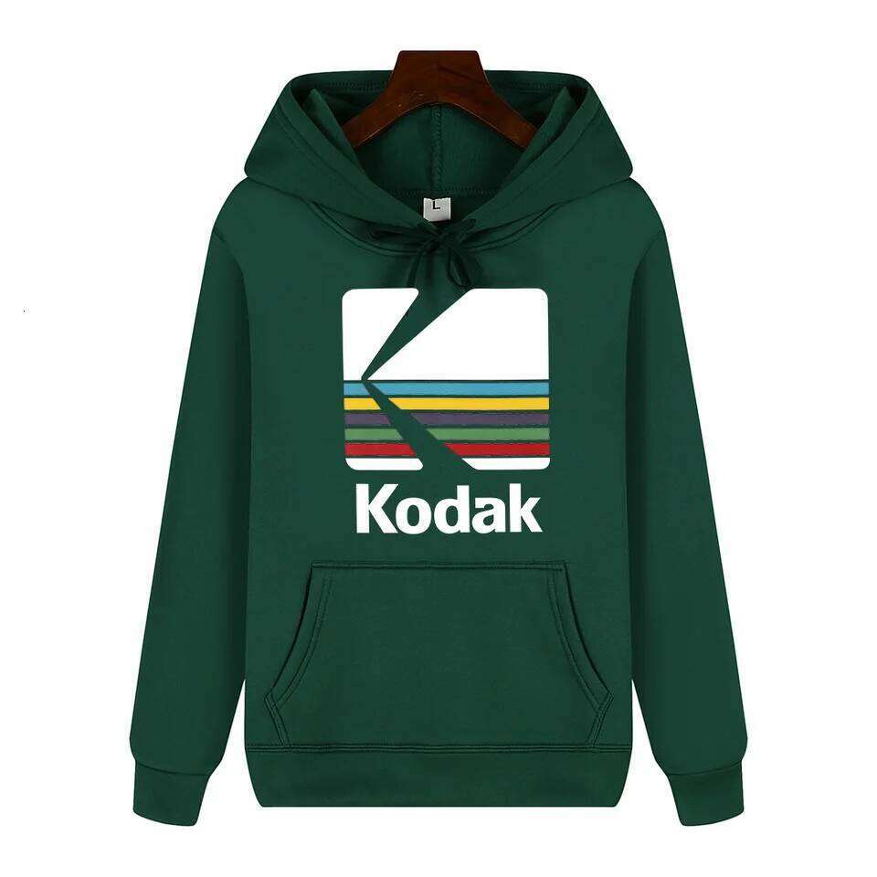 Kodak Brand Fashion Retro Y2K Print Autumn and Winter Men Sports Hoodie Outdoor Casual Comfortable Street Jacket Clothing Z260314