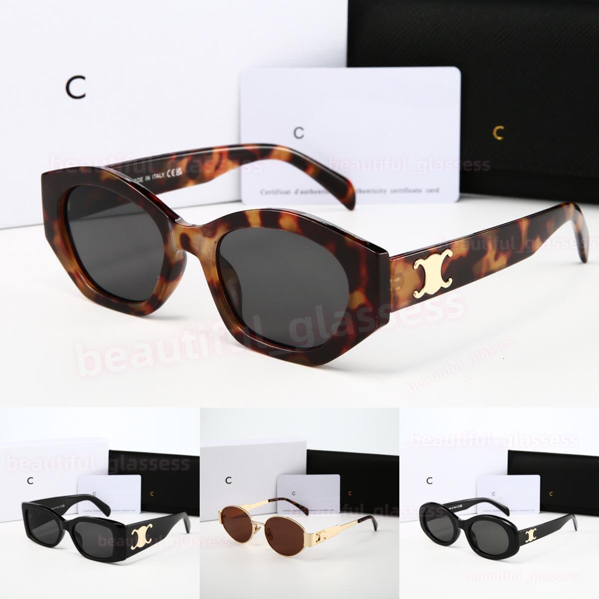 Vintage Oval Sunglasses Designer Sunglasses Gold Trim Glasses UV400 Protection for Fashion Lovers