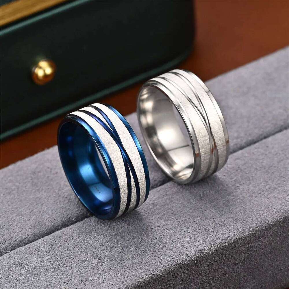 Fashion Couple Wedding Band Valentine's Day Gift Charm Zirocon Set For Women Trendy Stainless Steel Men Rings H260312